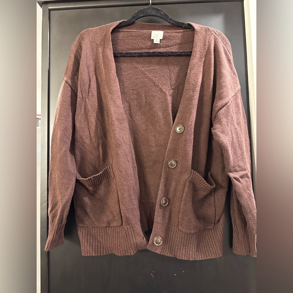 a new day Chocolate Brown Cardigan